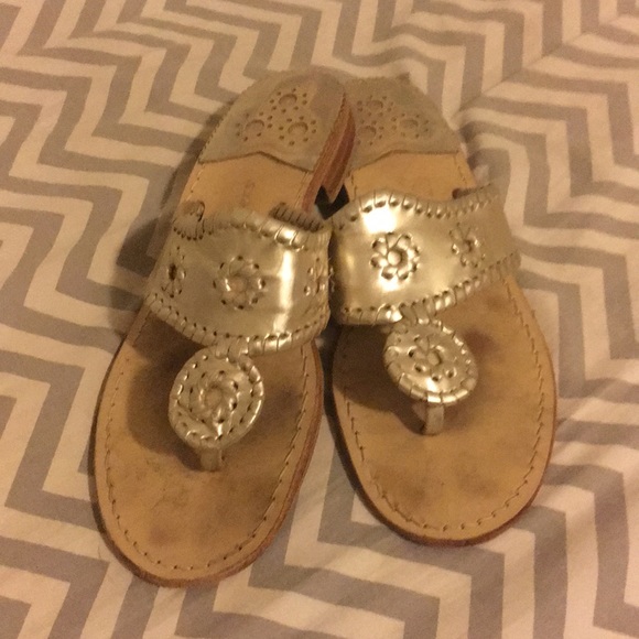 Jack Rogers Shoes - Jack Rogers Leather sandals silver size 8M
